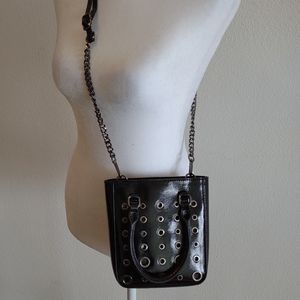 Madden NYC PVC crossbody bag with rivets